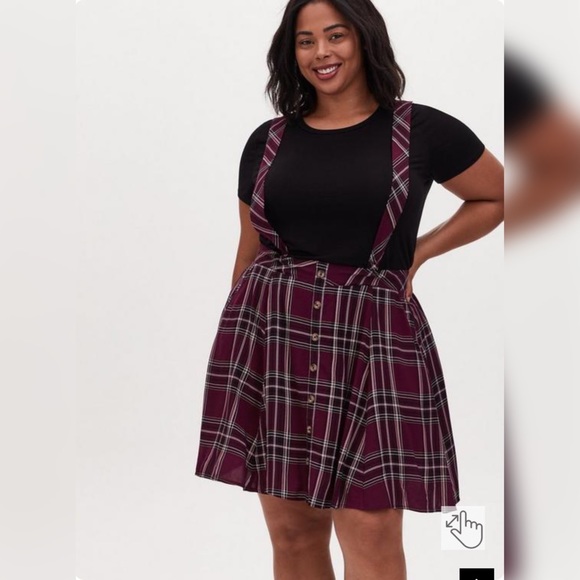 Torrid Purple Plaid Mini Challis Skirtall. Size 2. - Picture 10 of 13
